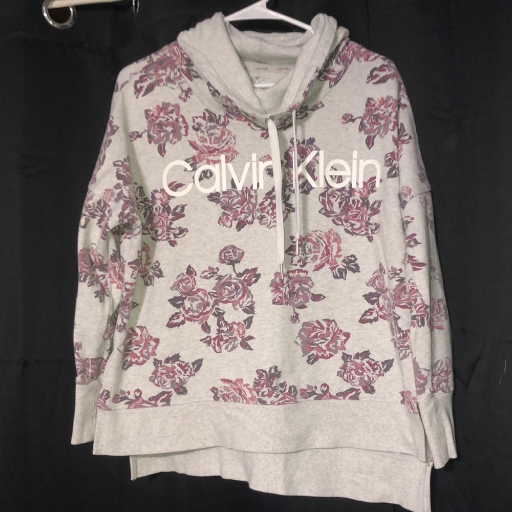 Calvin Klein Floral Cowl Sweatshirt size Large